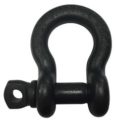 Black Screw Pin Shackle 1/4" (Chicago)