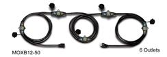 12/3 6-Outlet Black Extension Cord, 50